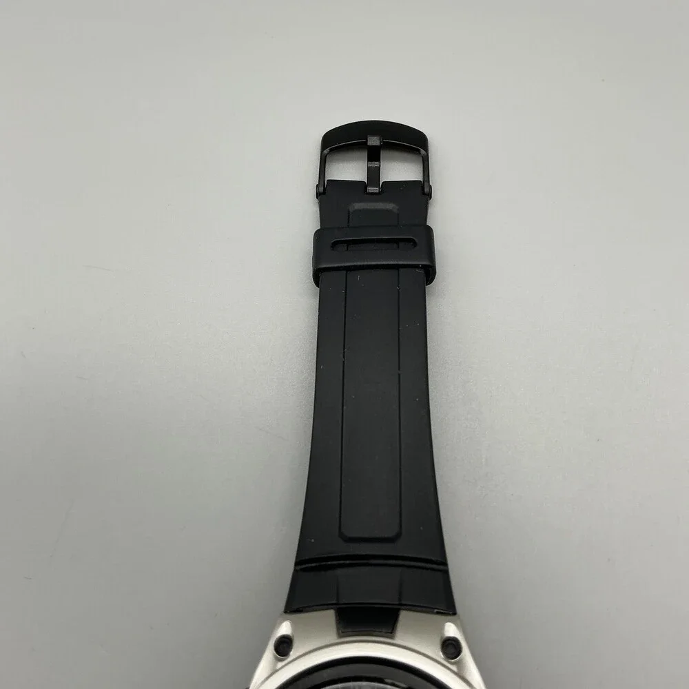 Casio 2747 AW-80 Mens Watch 40mm Black Dial Telememo 30 Resin World Time